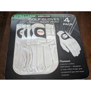 Kirkland Signature Golf Gloves 4 Pack Extra Large Cabretta Leather Left Hand